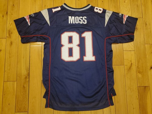 Reebok On Field Randy Moss NEW ENGLAND PATRIOTS Youth NFL Team Replica JERSEY XL - Picture 13 of 14