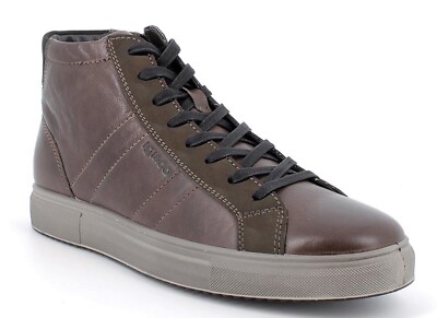 Sneakers polacchini Igi&co 4634211 pelle marrone grafite Made in