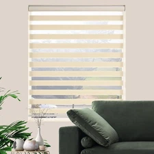Blind Dual Layer Polyester Zebra Roller Sheer Shades 35.6"W x 72"L