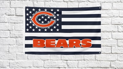 Chicago Bears Football fans 3x5 ft American Flag - Ideal NFL Gift Banner