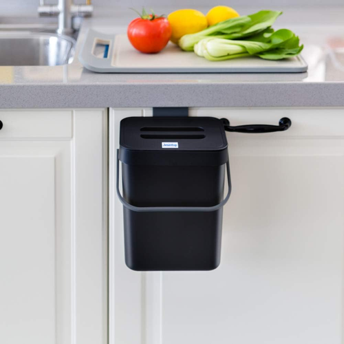 Compost Bin for Kitchen Countertop under Sink,Bathroom Hanging Small Trash Can w