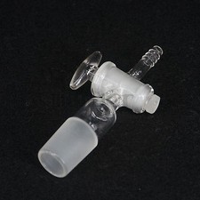 24/29 Joint Lab Glass Straight Adapter With Glass Stopcock 125mm Length Ware