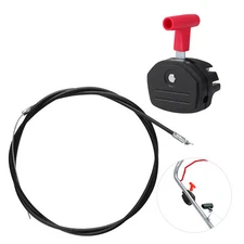 56inch Lawn Mower Throttle Cable Switch Kit with Rustproof Lever & Non-Slip Grip