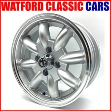 MG Midget / Austin Healey Sprite Silver Minilight Alloy Wheels