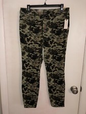 NWT 110 Pilcro Camo High Rise Skinny Corduroy Anthropologie Pants Size 31