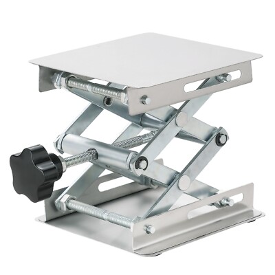 4'' x 4'' Lift Table Lab Scissor Stand Platform | Stainless Steel Laboratory Li...
