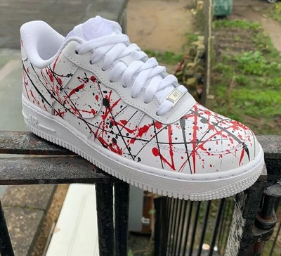 nike air force one paint splatter