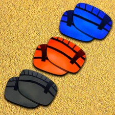 3 Pairs Lens Replacement for-Vonzipper Elmore Polarized-Black&Red&Violet Blue