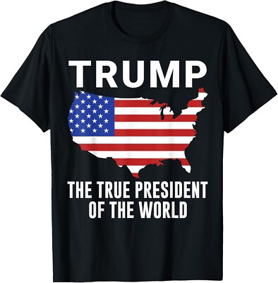 T-shirt unisexe Trump le vrai président du monde vendu président américain Trump