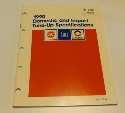 1990 AcDelco GMC Domestic and Import Tune-Up Specification Manual SD-100B