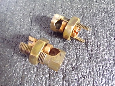 Lot of (2) Split-Bolt Connector, Bronze Alloy, 8 sol 3LK58 (M)
