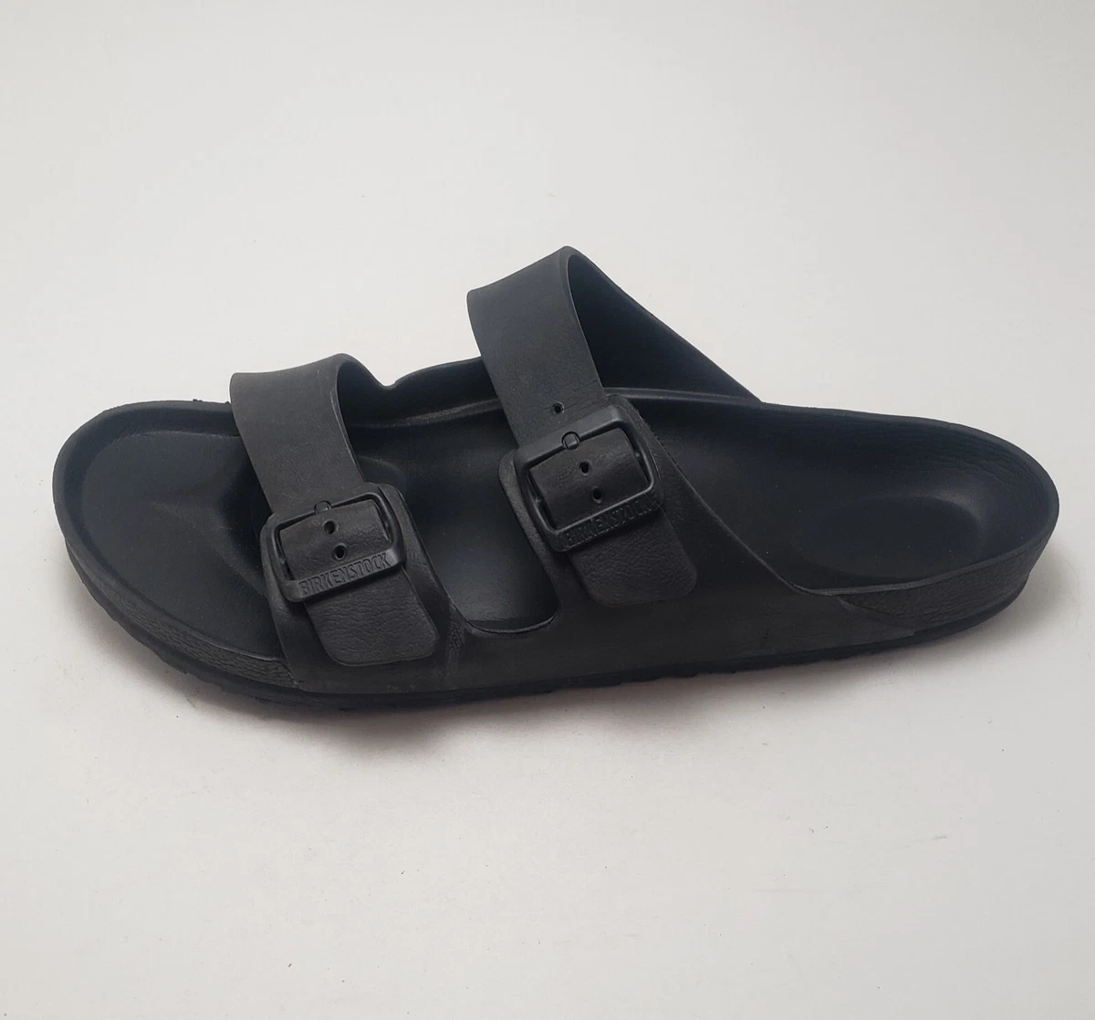 Sekretær Deqenereret gå i stå Mens Birkenstock 300 Black Molded Rubber Sole Lightweight Sandals Size 46  US 12 | eBay