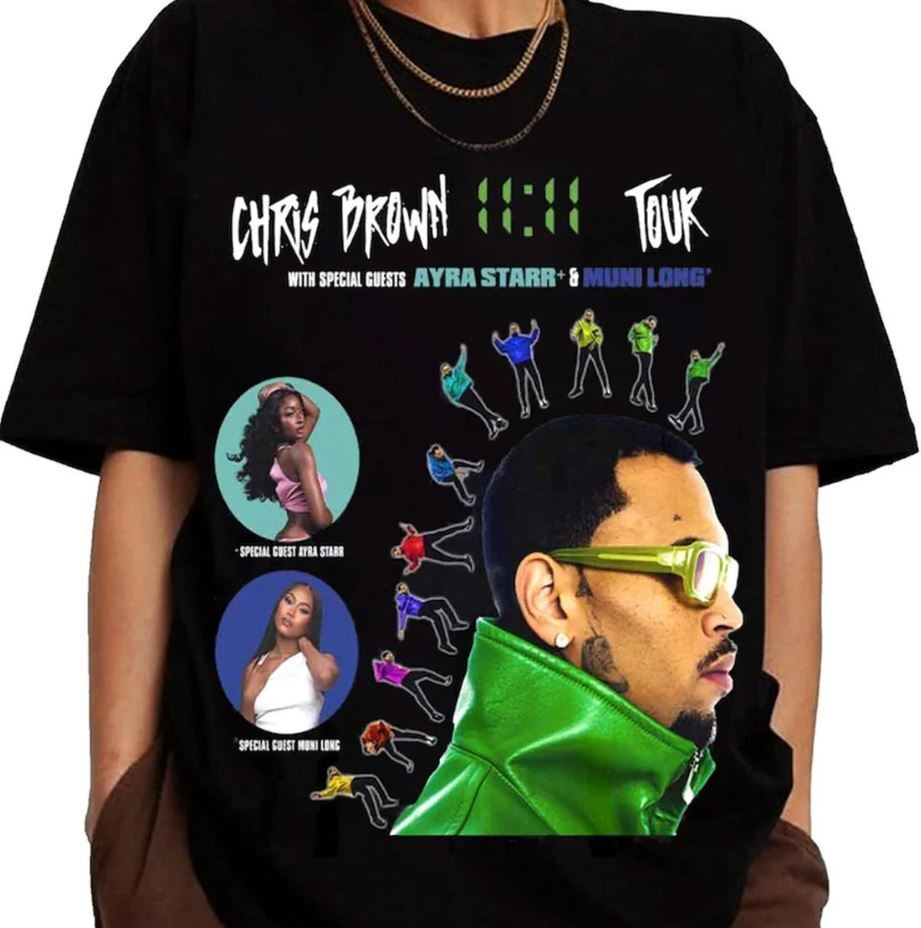 Chris Brown 2024 11 11 Tour Official Concert T-Shirt
