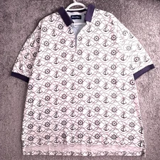 Stars & Stripes Americas Cup Vintage Men's Short Sleeve White Yacht Race Shirt