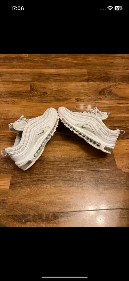 Size 9 Nike Air Max 97 Triple White Wolf Gray, photo 3 of 5