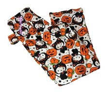Hello Kitty Halloween Black Cat Pumpkin Pajama Lounge Pants Sz Small NEW