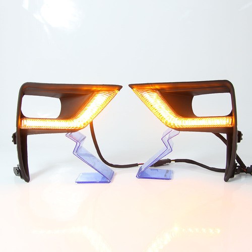 LED Daytime Running Light DRLs Turn Indicator Fog Lamp Bumper For Toyota Prado - Picture 2 of 12
