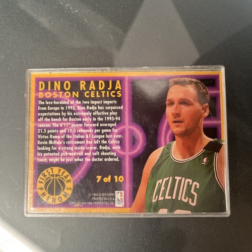 1993-94 Fleer - First Year Phenoms Dino Radja #7 (RC) - Picture 2 of 2