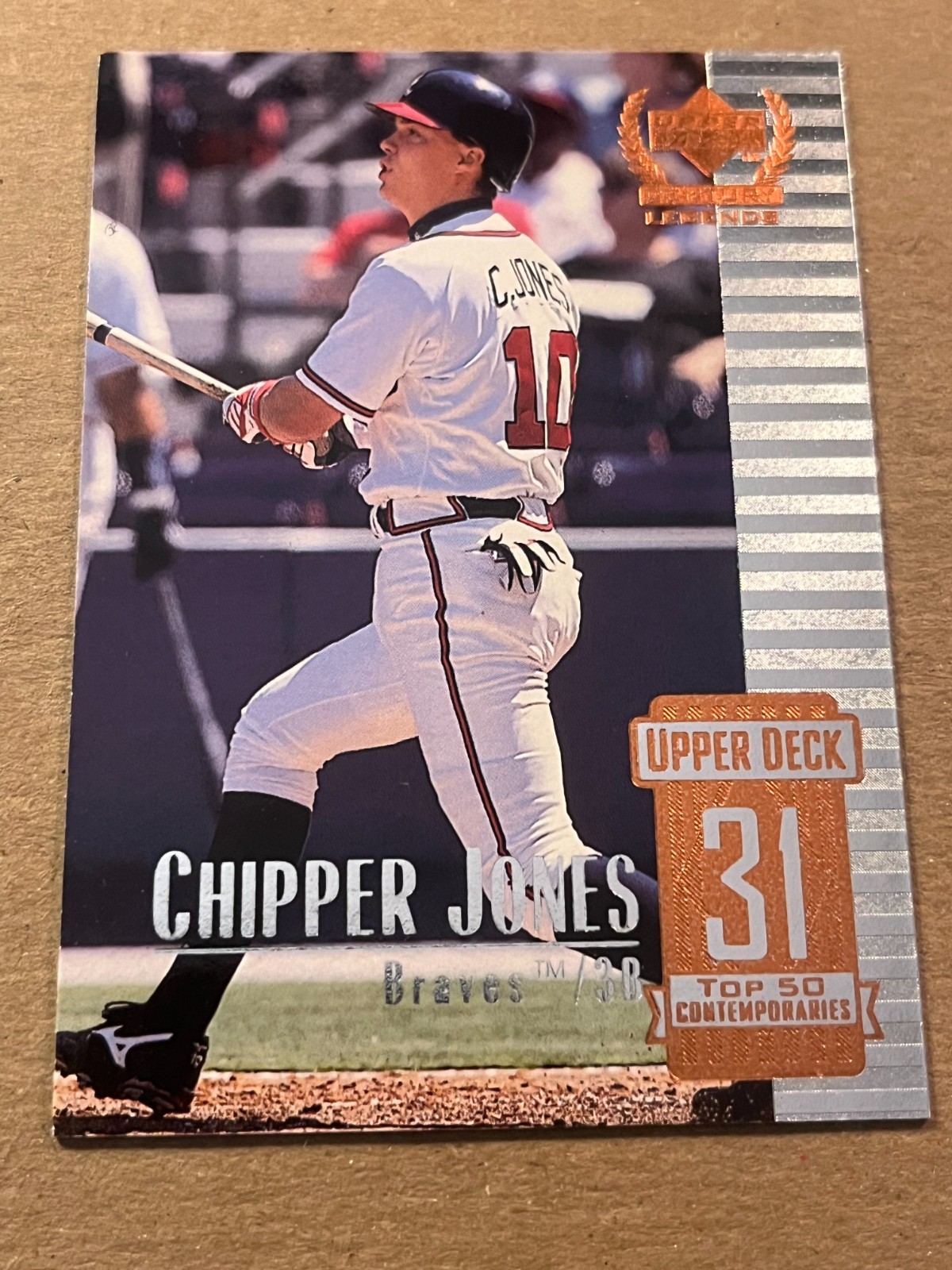 1999 UPPER DECK CENTURY LEGENDS - CHIPPER JONES BRAVES #81