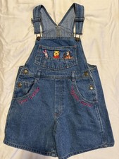 Winnie The Pooh Vintage Disney 1990's Jean Overalls Girls Size 8 100 Cotton