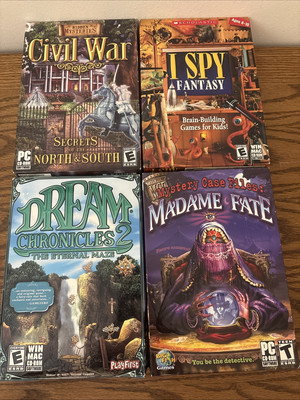 Lot Of 4 PC CD-ROM Hidden Object And Miscellaneous Computer Games