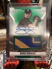 2025 Topps Pro Debut - Jumbo Relic Auto Noah Schultz #PDJAR-NS Green Ref /99