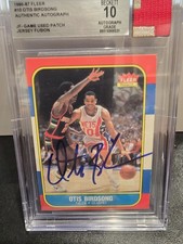 1986-87 Fleer Otis Birdsong #10 Signed Autograph BGS  10 Game used Patch