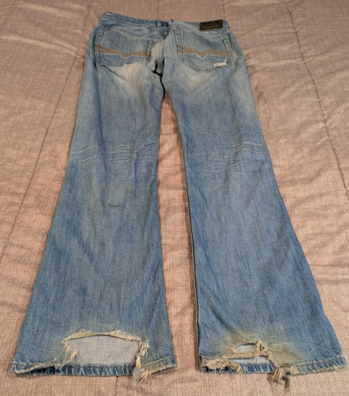 Diesel Zatiny Regular Bootcut Wash 008MX Distressed Mens Size 33x32 Italy image 10