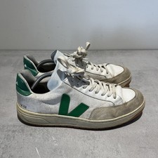 VEJA V-12 Low Top White Green Casual Trainer Sneakers Shoes Mens UK11