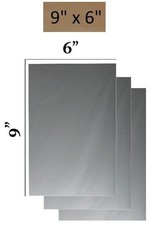 Flexible Mirror Sheets 6" X 9" Non Glass Cutable Craft Plastic 3 Sheets