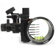 5-Pin Compound Bow Sight 0.019" Fiber Micro Adjust 4X 6X 8X Lens Archery Hunting