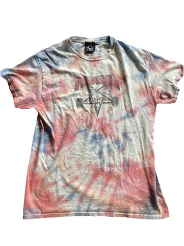 Vintage Thrasher Skate Mag Tie Dye T-Shirt M Satanic Pentagram 666 Goat Rare SF