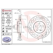 2x Brembo Scheibenbremse hinten A1714230112 A1714230212 26112716