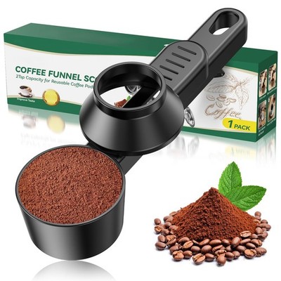 Coffee Scoop With Funnel, 2 Tbsp Measure, Reble Pods, No Spill