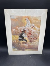 Vintage Matted Robert Owen Clown Heavenly Graffiti 16 X 20 Rare
