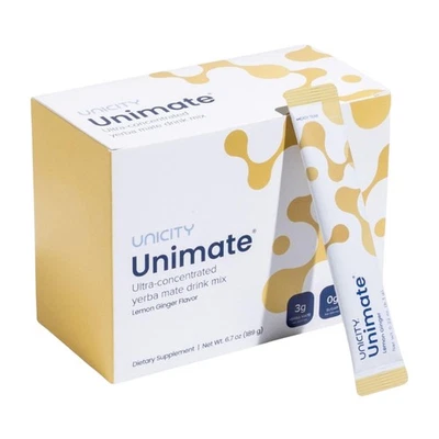 Unicity Unimate Yerba Mate Supplement LEMON GINGER ~ Exp 2026