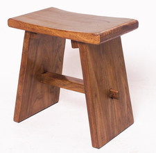 Solid Wood Accent Teak Shower Stool 18" Shower Bench Rustic Garden Seating Chair