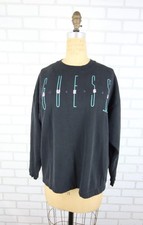Vintage Guess 1989 Crewneck Sweatshirt Womens L Aprox 46" Chest Boxy Faded READ