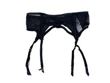 Victorias Secret Dream Angels Black Lace Garter Belt NWT M/L