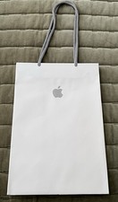 Apple Store Apple Logo Shopping Tote Paper Bag 8 X 11 Genuine White Bag Empty