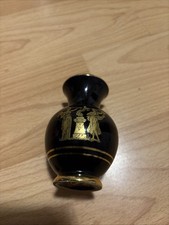Vintage black & gold Greek Urn/Vase, S, hand made in Greece in 24k gold