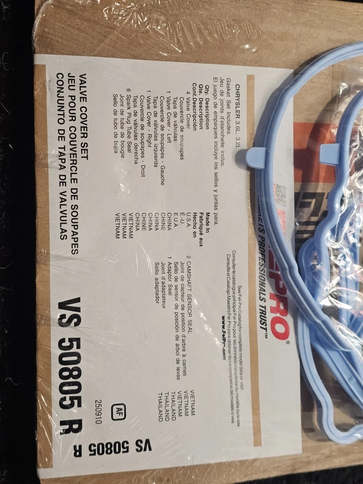 Junta de cubierta de válvula de motor Fel-Pro VS 50805 R para Chrysler 300 2020 Foto 2 de 4