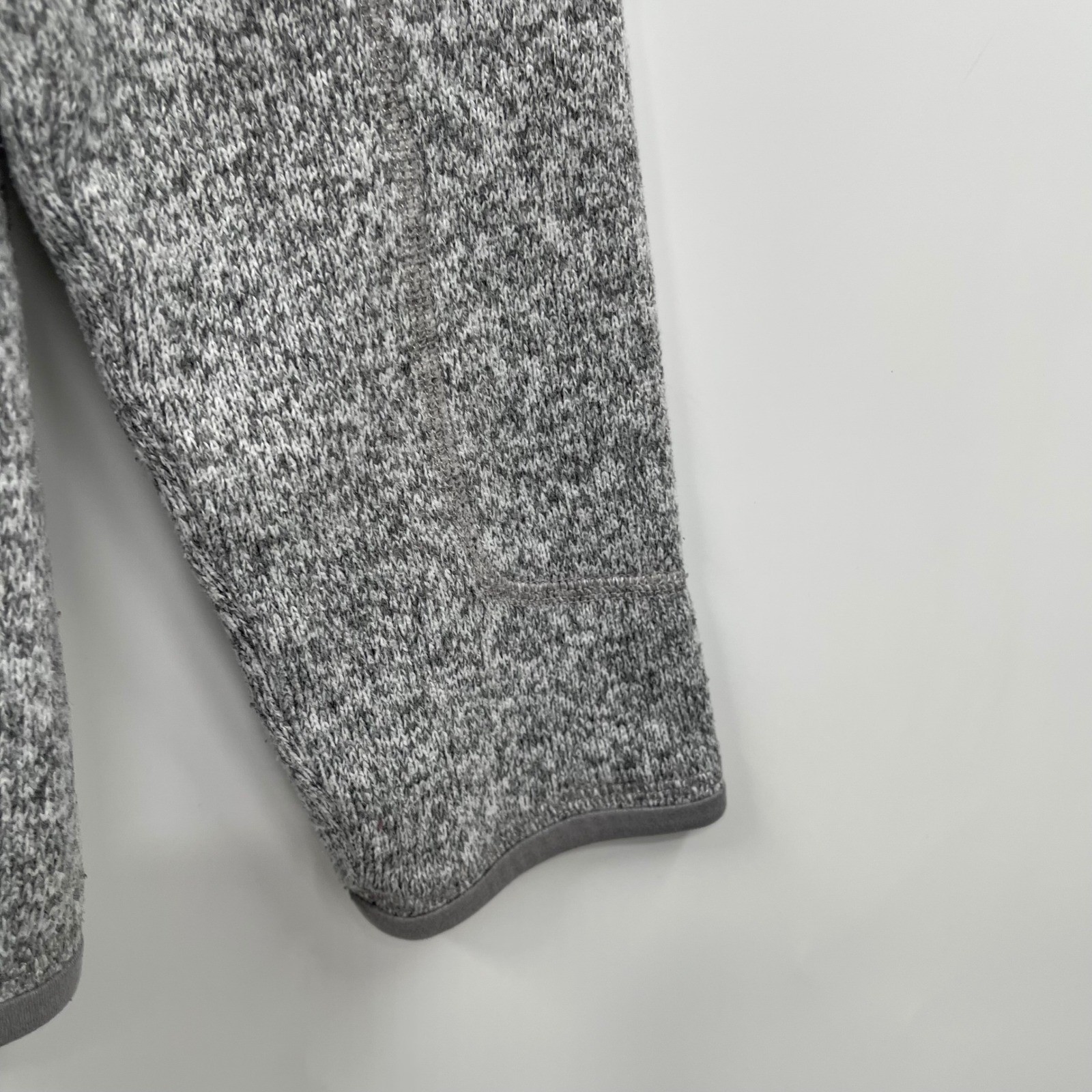 Patagonia Fleece Quarter Zip Pullover Gray Speckled Equestrian Logo Women's M thumbnail 5