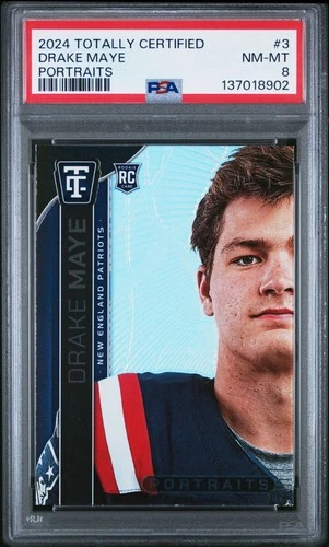 2024 Totally Certified Drake Maye Rookie Portraits RC PSA 8 #3 Y1 Combined Ship!