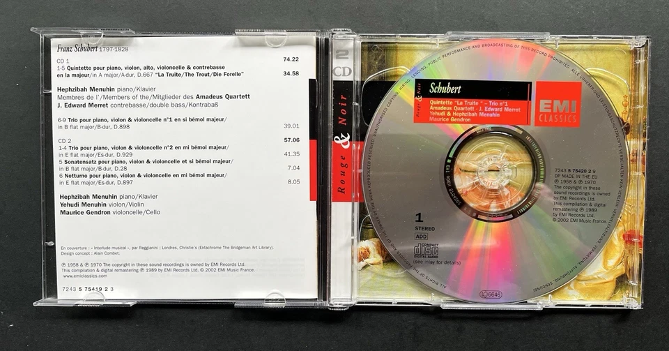 Schubert - Musique de chambre, Franz Schubert et Amadeus Quartet - 2CDs - image 2 of 4