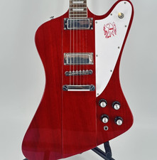 Firebird Style Electric Guitar Cherry Red White HH Pickups Mahogany Body