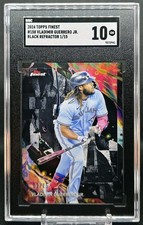 2024 Finest Uncommon ⚫️ Black Refractor #1/15 VLADIMIR GUERRERO JR #158 SGC 10