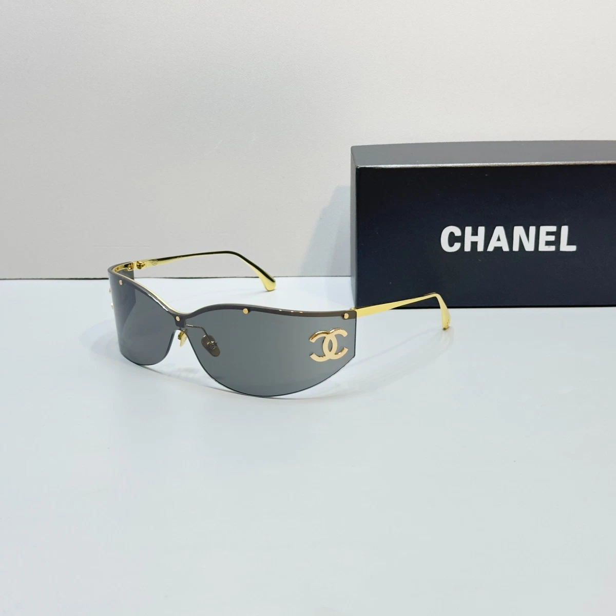CHANEL Rimless Gold Sunglasses for Women for sale | eBay
