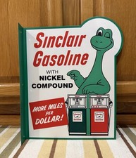 Sinclair Gas Flange Sign Dino Pump Garage Station Vintage Style Wall Decor Sinclair Gas Flange Sign Dino Pump Garage Station Vintage Style Wall Decor