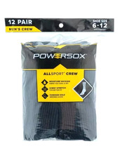 Men's Crew Socks 12 Pair Size 6-12 Black Color High Quality